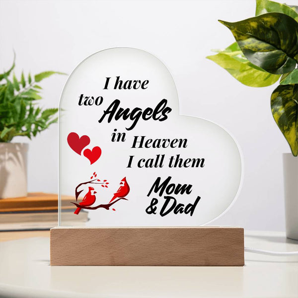 In Loving Memory of Mom and Dad with LED Base