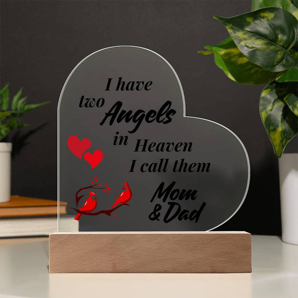 In Loving Memory of Mom and Dad with LED Base