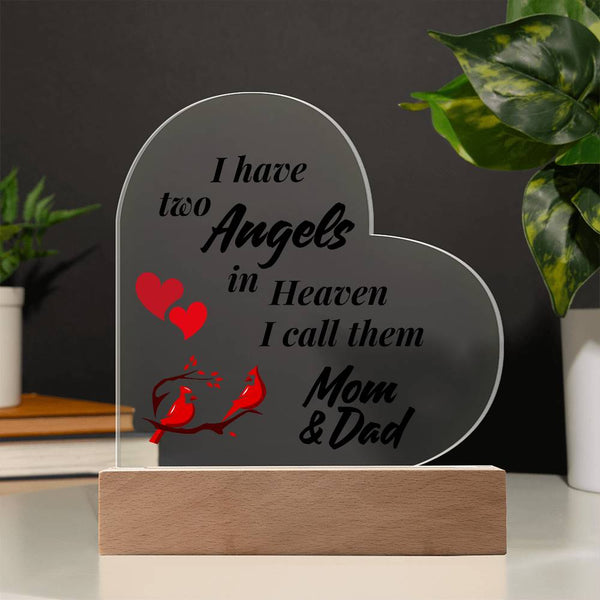 In Loving Memory of Mom and Dad with LED Base